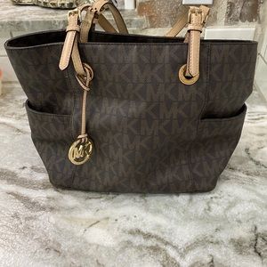 Michael kors brown tote - good used condition